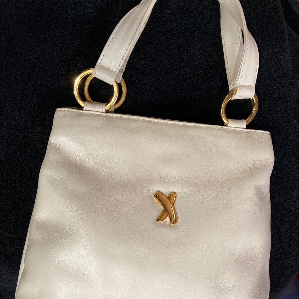 Paloma Picasso White Leather Purse
